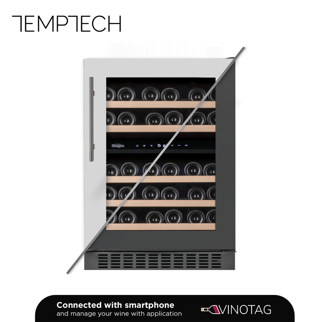 Temptech SKX6070DKF – Double Zone Wine Cabinet 34 Bottles | Built-in